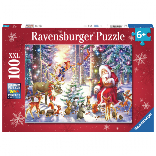 Ravensburger Christmas in the Forest 100 brikker XXL i gruppen PUSLESPIL / < 750 brikker hos Spelexperten (10112937)