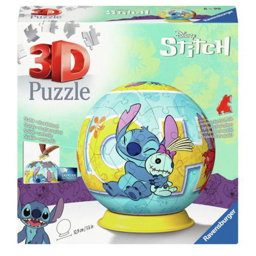 Ravensburger 3D: Disney Stitch 72 Brikker i gruppen PUSLESPIL / 3D puslespil hos Spelexperten (10311596)