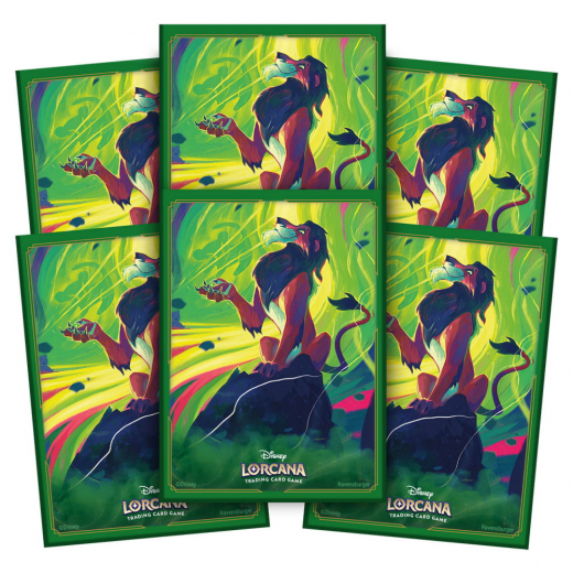 Disney Lorcana TCG: Sleeves 63 x 88 mm - Scar i gruppen SELSKABSSPIL / Tilbehør / Sleeves hos Spelexperten (11098439)