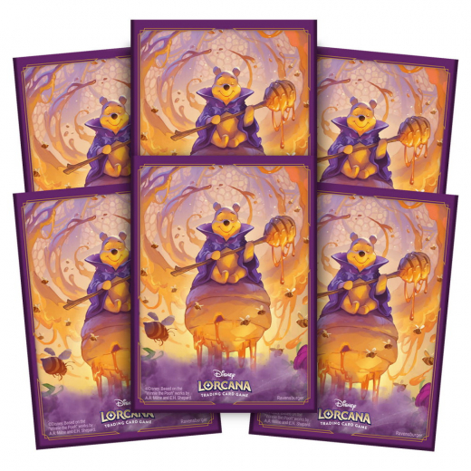 Disney Lorcana TCG: Sleeves 63 x 88 mm - Winnie the Pooh i gruppen SELSKABSSPIL / Tilbehør / Sleeves hos Spelexperten (11098440)