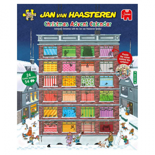 Jan van Haasteren - Adventskalender 24 x 54 Brikker i gruppen PUSLESPIL / Jan van Haasteren hos Spelexperten (1110100314)