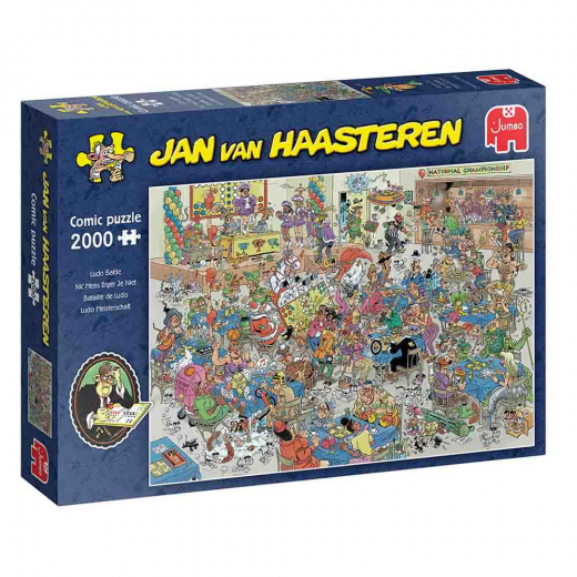 Jan van Haasteren Pussel: Ludo Battle 2000 Brikker i gruppen PUSLESPIL / Jan van Haasteren hos Spelexperten (1110100523)