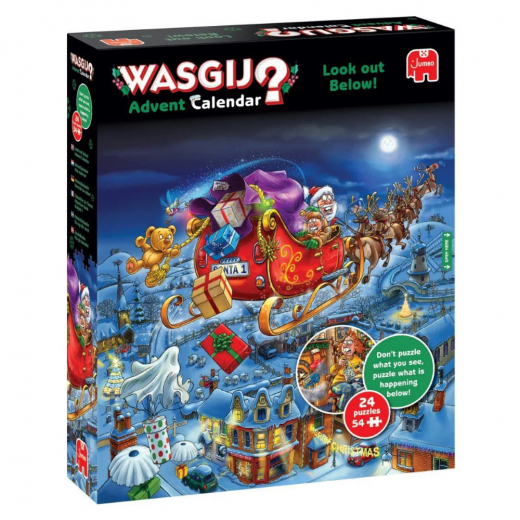 Wasgij? Adventskalender - Look out Below 24 x 54 Brikker i gruppen PUSLESPIL / Wasgij hos Spelexperten (1110101658)