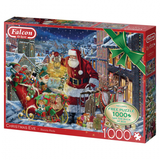 Falcon Puslespil - Christmas Eve 2 x 1000 Brikker i gruppen  hos Spelexperten (1110500131)