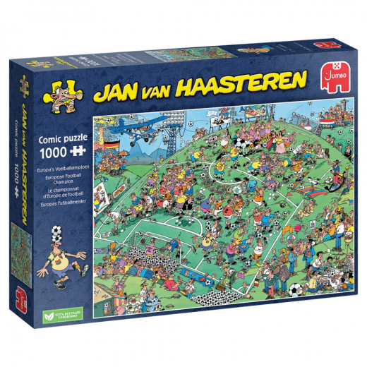 Jan van Haasteren - European Football Champion 1000 Brikker i gruppen PUSLESPIL / Jan van Haasteren hos Spelexperten (1119801815)