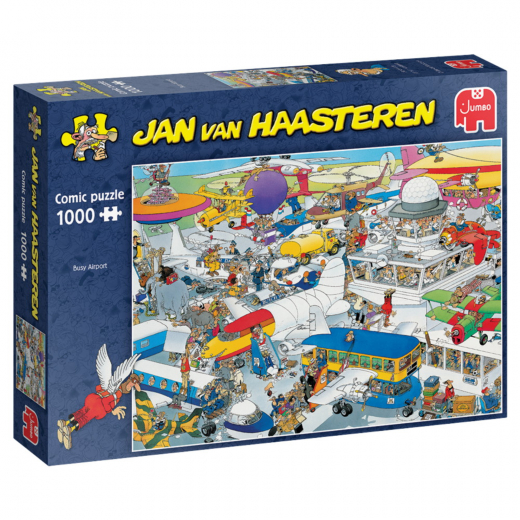 Jan van Haasteren - Busy Airport 1000 Brikker i gruppen PUSLESPIL / Jan van Haasteren hos Spelexperten (1119801831)