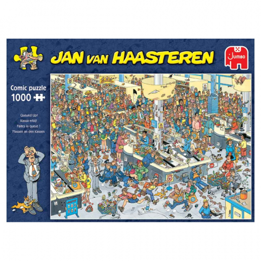 Jan van Haasteren - Queued Up! 1000 Brikker i gruppen PUSLESPIL / Jan van Haasteren hos Spelexperten (1119801833)