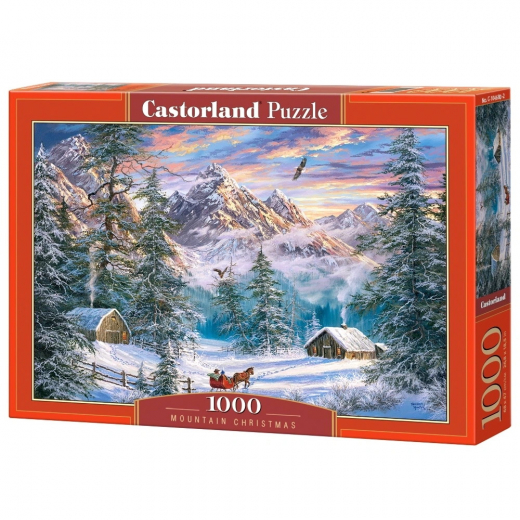 Castorland - Mountain Christmas 1000 Brikker i gruppen PUSLESPIL / 1000 brikker hos Spelexperten (116747)