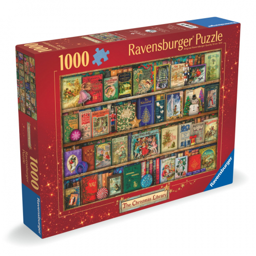 Ravensburger: The Christmas Library 1000 brikker i gruppen PUSLESPIL / 1000 brikker hos Spelexperten (12000324)