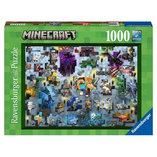 Ravensburger: Minecraft Mobs 1000 Brikker i gruppen PUSLESPIL / 1000 brikker hos Spelexperten (12000422)