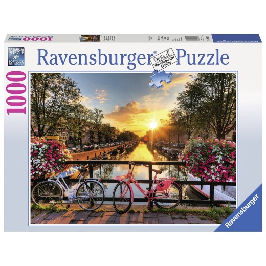 Ravensburger: Bicycles in Amsterdam 1000 brikker i gruppen PUSLESPIL / 1000 brikker hos Spelexperten (12000662)