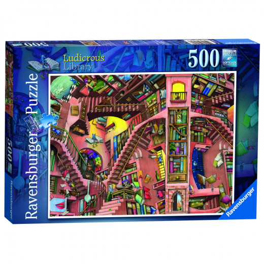 Ravensburger: Ludicrous Library 500 Brikker i gruppen PUSLESPIL / < 750 brikker hos Spelexperten (12000681)