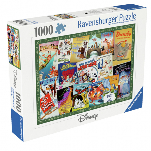 Ravensburger Disney Vintage Movie Posters 1000 Brikker i gruppen PUSLESPIL / 1000 brikker hos Spelexperten (12000689)