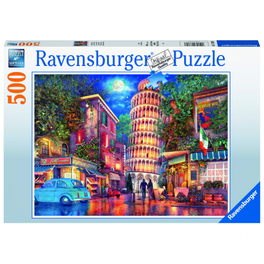 Ravensburger: Streets Of Pisa 500 Brikker i gruppen PUSLESPIL / < 750 brikker hos Spelexperten (12000709)