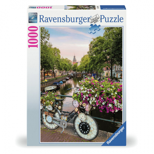 Ravensburger: Bicycle Amsterdam 1000 Brikker i gruppen PUSLESPIL / 1000 brikker hos Spelexperten (12000780)