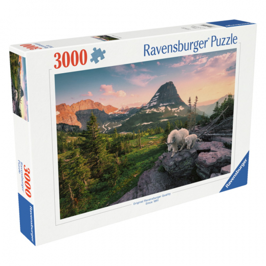 Ravensburger Alpine Goat with Baby 3000 Brikker i gruppen PUSLESPIL / 2000 brikker > hos Spelexperten (12000809)