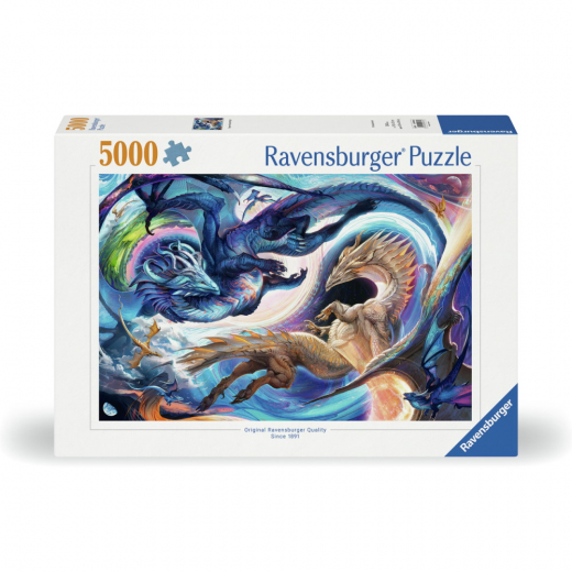 Ravensburger: Dragon Day And Night 5000 Brikker i gruppen PUSLESPIL / 2000 brikker > hos Spelexperten (12000813)