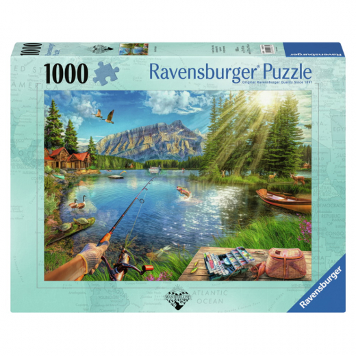 Ravensburger: Life At The Lake 1000 Brikker i gruppen PUSLESPIL / 1000 brikker hos Spelexperten (12000877)