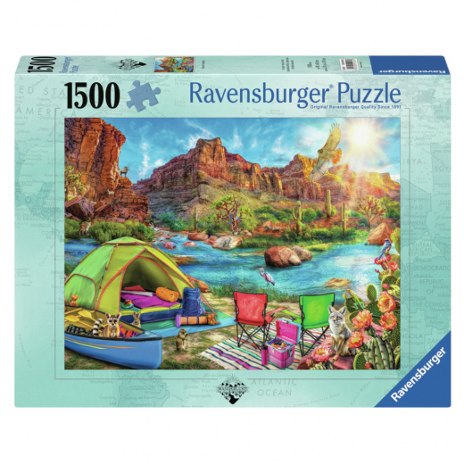 Ravensburger: Canyon Camping 1500 Brikker i gruppen PUSLESPIL / 1500 brikker hos Spelexperten (12001007)