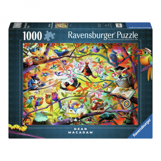 Ravensburger: Busy Birdies 1000 Brikker i gruppen PUSLESPIL / 1000 brikker hos Spelexperten (12001023)