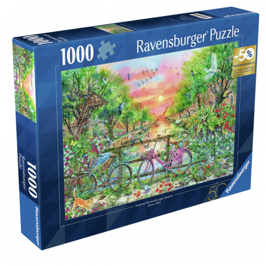 Ravensburger: Dreamy bikes in Amsterdam 1000 Brikker i gruppen PUSLESPIL / 1000 brikker hos Spelexperten (12001089)