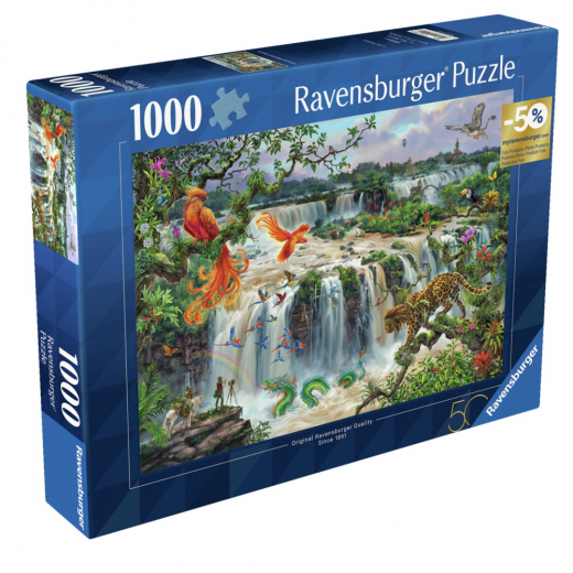 Ravensburger: Fantastic Waterfall of Iguazu 1000 Brikker i gruppen PUSLESPIL / 1000 brikker hos Spelexperten (12001090)