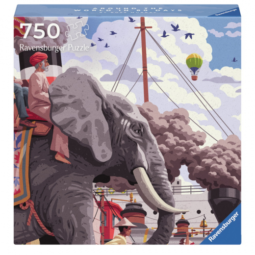 Ravensburger: Around the world in 80 days 750 Brikker i gruppen PUSLESPIL / < 750 brikker hos Spelexperten (12001201)