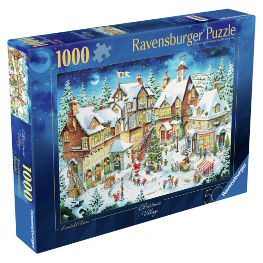 Ravensburger Christmas Village 1000 Brikker i gruppen PUSLESPIL / 1000 brikker hos Spelexperten (12001271)