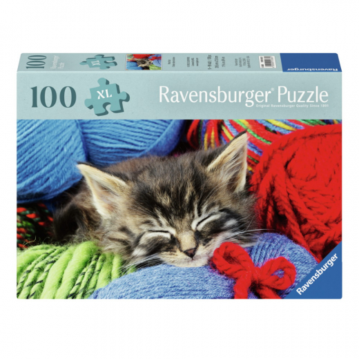 Ravensburger: Wool Cat 100 XL Brikker i gruppen PUSLESPIL / < 750 brikker hos Spelexperten (12001363)