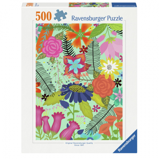 Ravensburger: Flower Jungle 500 Brikker i gruppen PUSLESPIL / < 750 brikker hos Spelexperten (12001382)