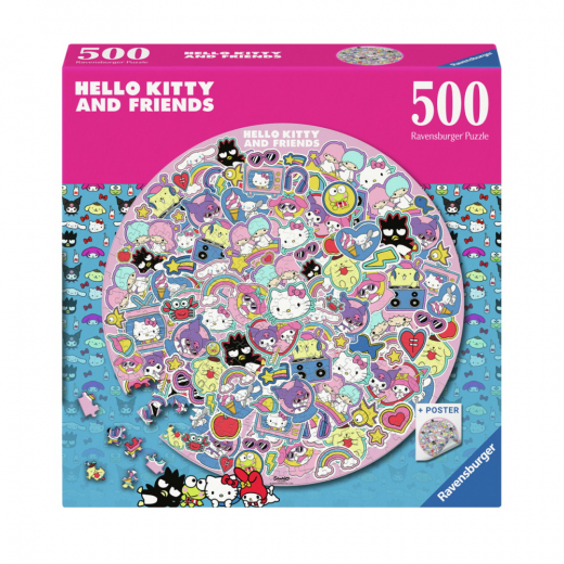 Ravensburger: Hello Kitty Circular 500 Brikker i gruppen PUSLESPIL / < 750 brikker hos Spelexperten (12001391)