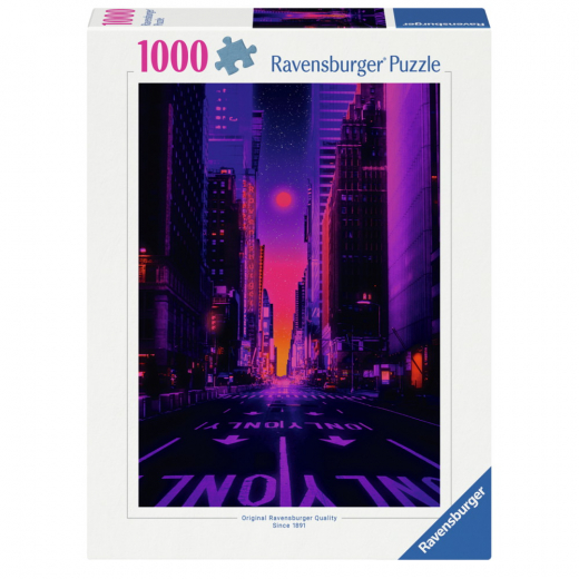 Ravensburger: New York In Neon 1000 Brikker i gruppen PUSLESPIL / 1000 brikker hos Spelexperten (12001436)