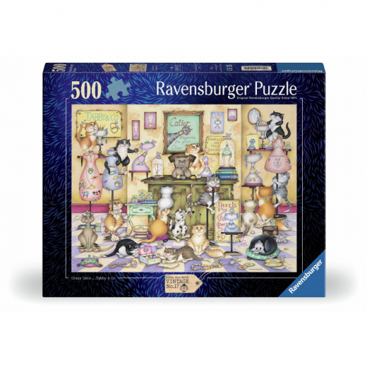 Ravensburger: Crazy Cats Taby & Co. 500 Brikker i gruppen PUSLESPIL / < 750 brikker hos Spelexperten (12001451)