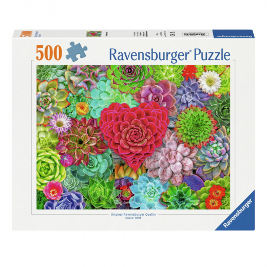 Ravensburger: Succulent Love 500 Brikker i gruppen PUSLESPIL / < 750 brikker hos Spelexperten (12001469)