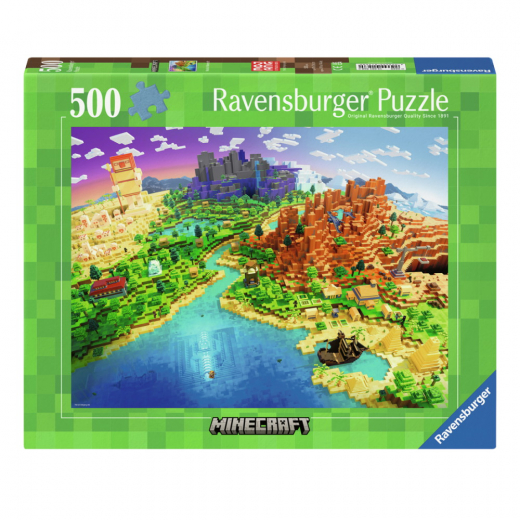 Ravensburger: World of Minecraft 500 Brikker i gruppen PUSLESPIL / < 750 brikker hos Spelexperten (12001568)