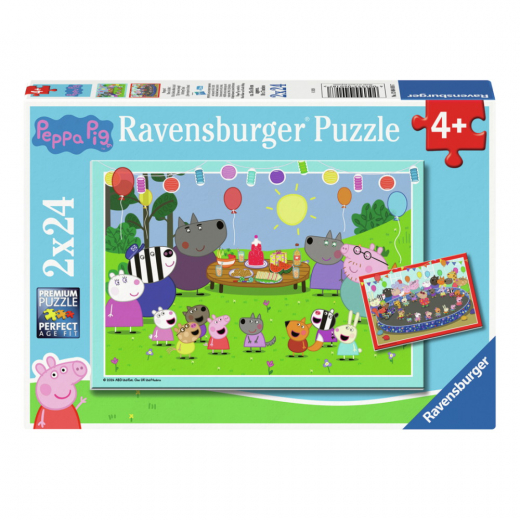 Ravensburger: Peppa Pig 2x24 Brikker i gruppen PUSLESPIL / Puslespil til børn hos Spelexperten (12004018)