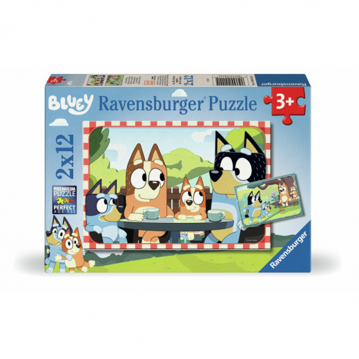 Ravensburger: Bluey 2x12 Brikker i gruppen PUSLESPIL / Puslespil til børn hos Spelexperten (12004111)