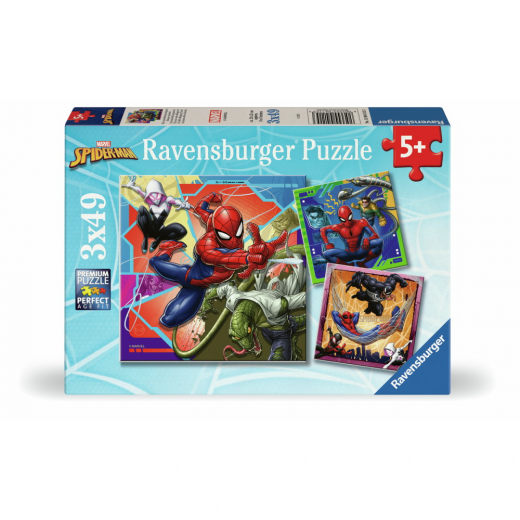 Ravensburger: Marvel Spider Man 3x49 Brikker i gruppen PUSLESPIL / Puslespil til børn hos Spelexperten (12004115)