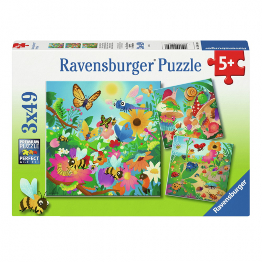 Ravensburger: Insekter, Insekter, Insekter 3x49 Brikker i gruppen PUSLESPIL / Puslespil til børn hos Spelexperten (12004130)