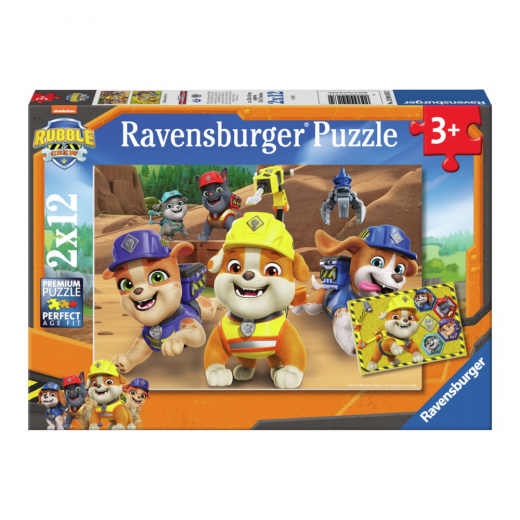 Ravensburger: Rubble & Crew Team in Action! 2x12 Brikker i gruppen PUSLESPIL / Puslespil til børn hos Spelexperten (12004167)