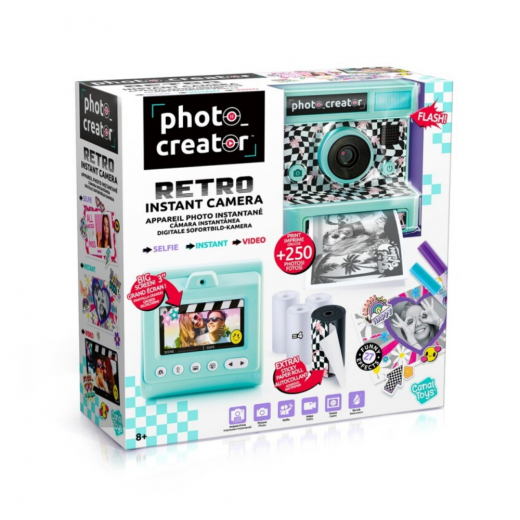 Photo Creator Retro Instant Camera i gruppen LEGETØJ / Sjove gadgets hos Spelexperten (12319-PC)