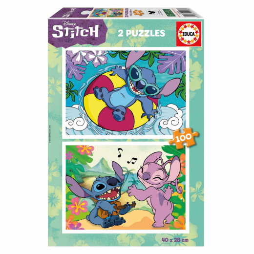 Educa Disney Stitch 2 x 100 Brikker i gruppen PUSLESPIL / Puslespil til børn hos Spelexperten (19998)