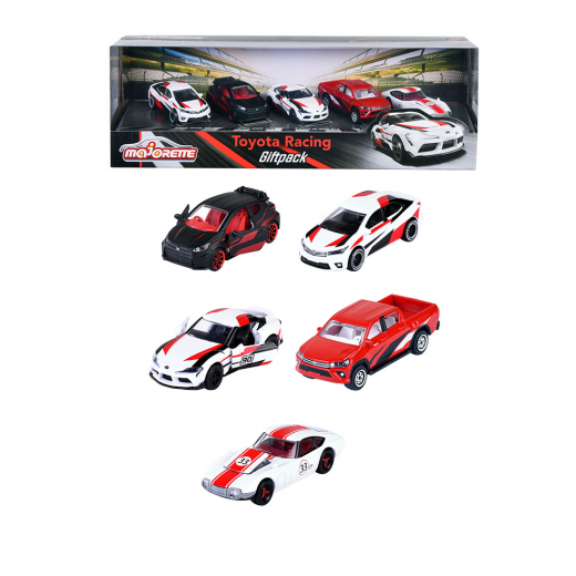 Majorette, Toyota Racing Car 5-Pack i gruppen LEGETØJ / Legetøjskøretøjer hos Spelexperten (212053189)