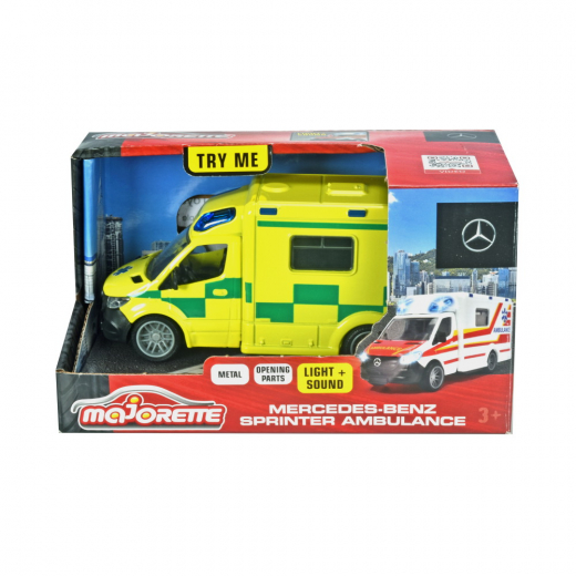 Mercedes-Benz Sprinter, svensk ambulance i gruppen LEGETØJ / Legetøjskøretøjer hos Spelexperten (213712001033)