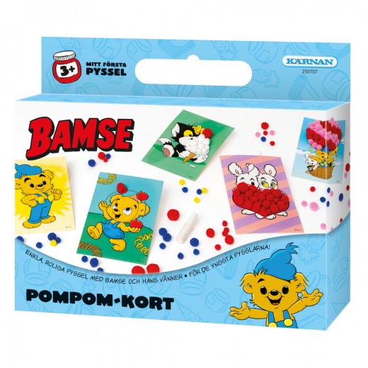 Bamse - Pompom håndværk i gruppen LEGETØJ / Skab & mal / Skriv og Tegn / Puslespil bøger hos Spelexperten (250707)