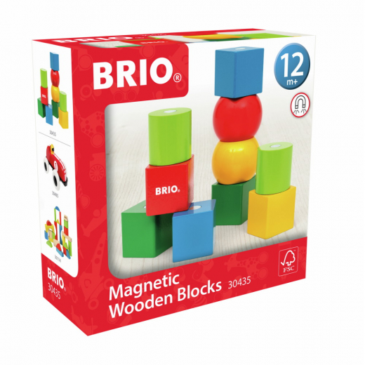 Magnetic Wooden Blocks i gruppen LEGETØJ / Byggeklodser / Brio Builder System hos Spelexperten (30435)