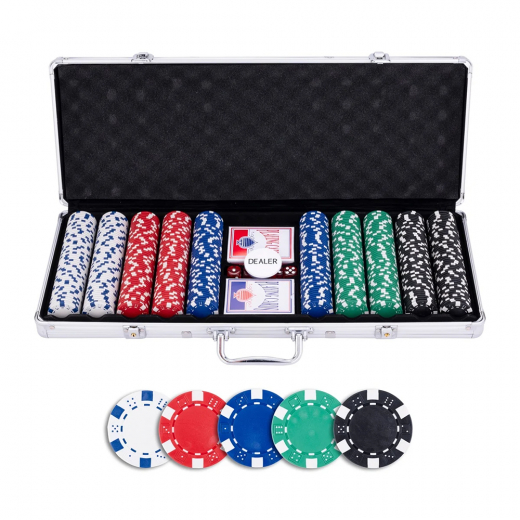 Pokerset Silver Basic 500 i gruppen SELSKABSSPIL / Poker & casino / Pokersæt hos Spelexperten (320915)