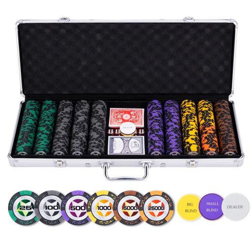 Pokerset Silver Star High Stakes 500 i gruppen SELSKABSSPIL / Poker & casino / Pokersæt hos Spelexperten (320921)