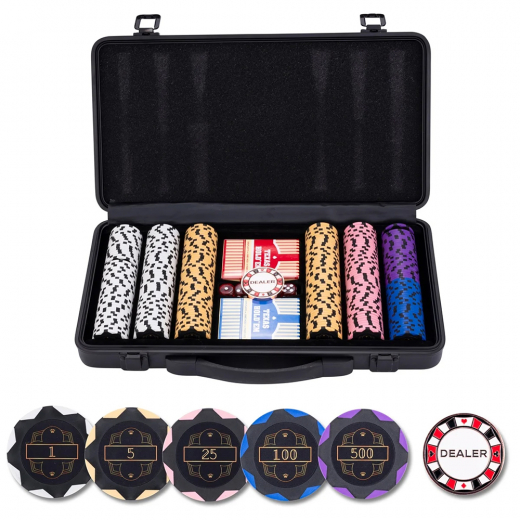 Pokerset Black Aluminium 300 i gruppen SELSKABSSPIL / Poker & casino / Pokersæt hos Spelexperten (320951)