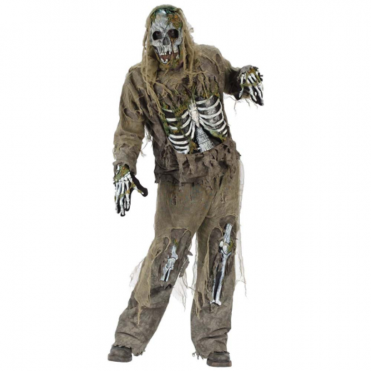 Costume Skeleton Zombie i gruppen LEGETØJ / Maskerade / Maskerade kostumer / Kostumer til voksne hos Spelexperten (3338)